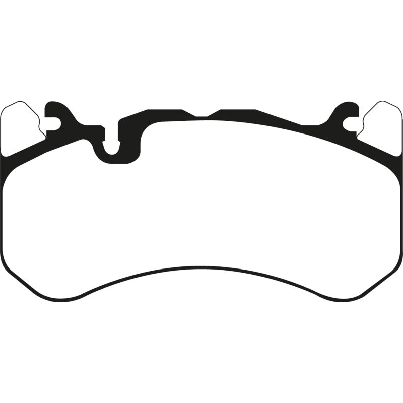EBC Redstuff Brake Pads -  13-14 Audi RS7 4.0TT (w/Cast Iron Rotors & Trapezoid Weights) - Front Brake Pads - T1 Motorsports