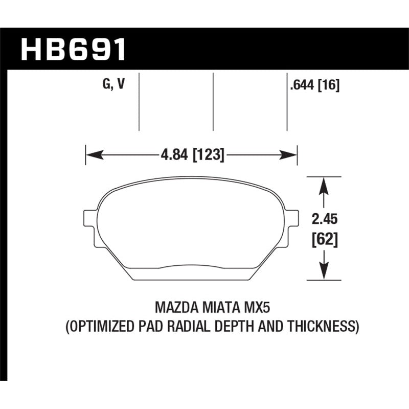Hawk 06-14 Mazda MX-5 DTC-60 Race Front Brake Pads - T1 Motorsports