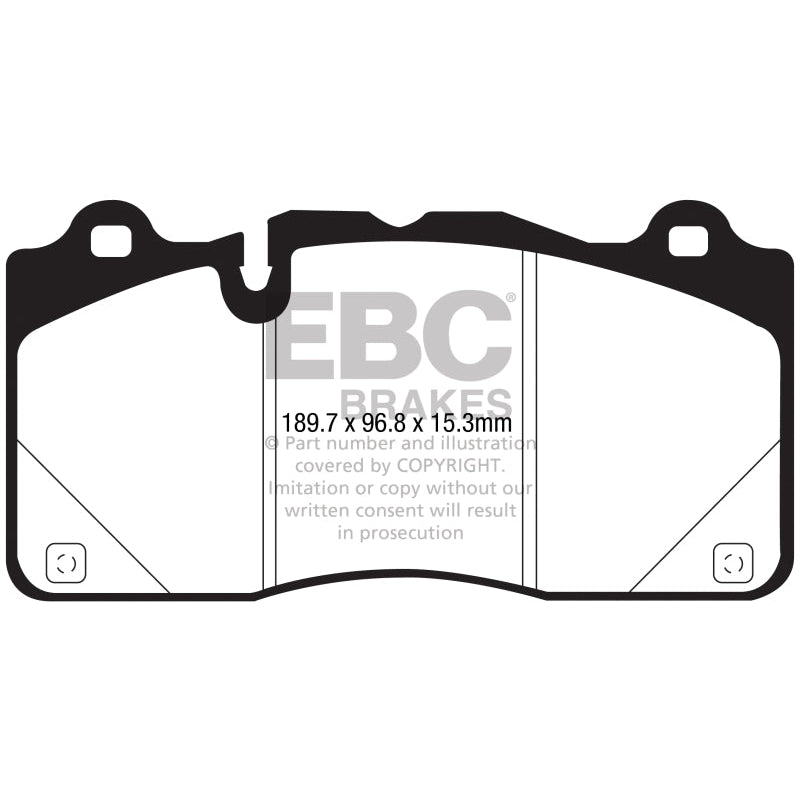 EBC Redstuff Brake Pads -  16-18 Cadillac CTS-V Redstuff Ceramic Low Dust Front Brake Pads