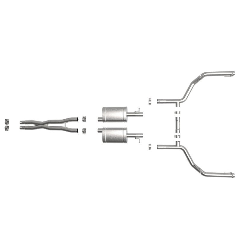 aFe MACH Force-Xp 2-1/2in 304 SS Cat-Back Exhaust 15-19 Dodge Challenger V6-3.6L - Raw Tip
