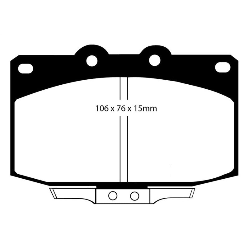 EBC Redstuff Brake Pads -  86-89 Mazda RX7 2.4 (1.3 Rotary)(Vented Rear Rotors) - Front Brake Pads