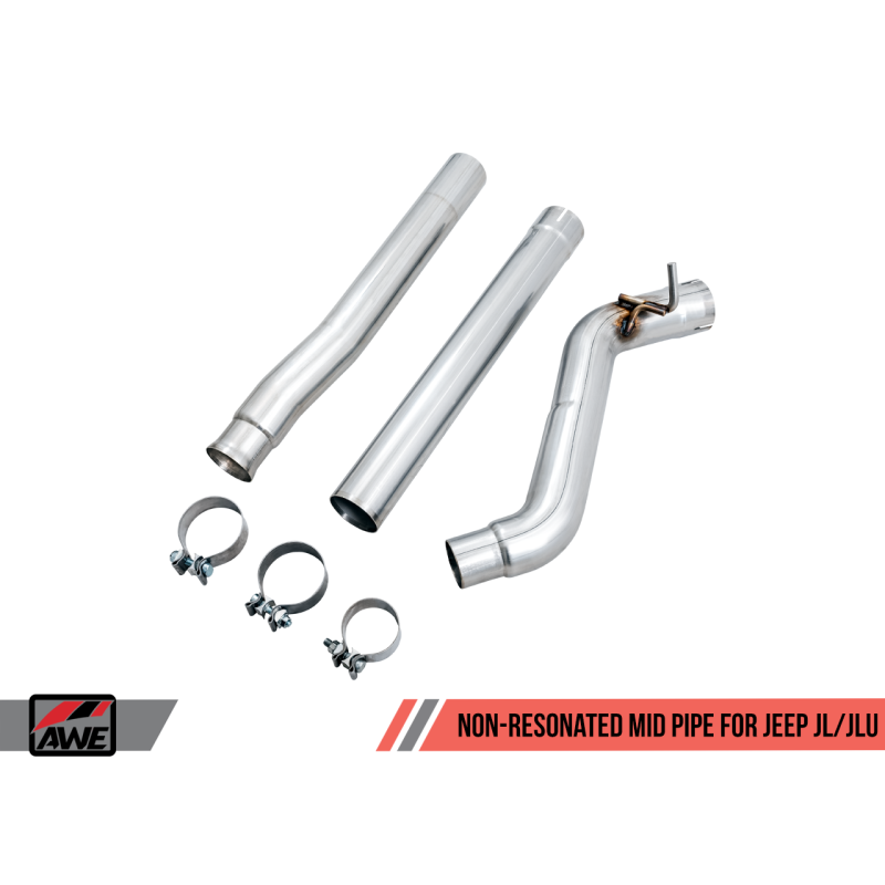 AWE Tuning 2018+ Jeep Wrangler JL/JLU 2.0T Non-Resonated Mid Pipe