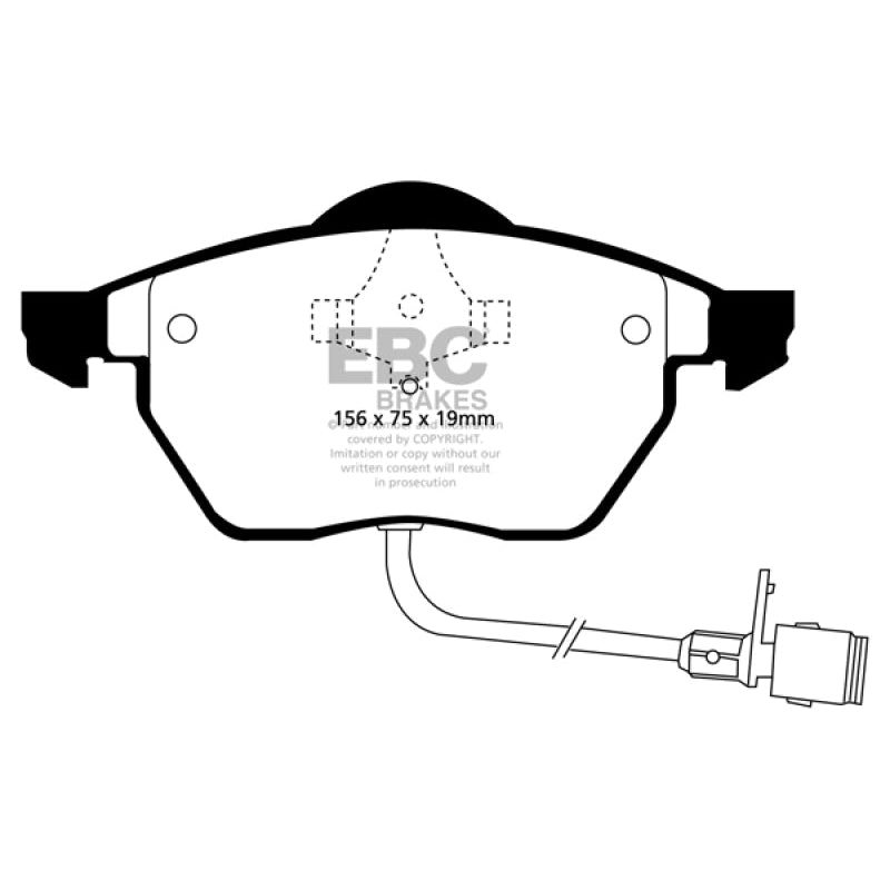 EBC Redstuff Brake Pads -  91-94 Audi 100 Quattro 2.8 (ATE) - Front Brake Pads