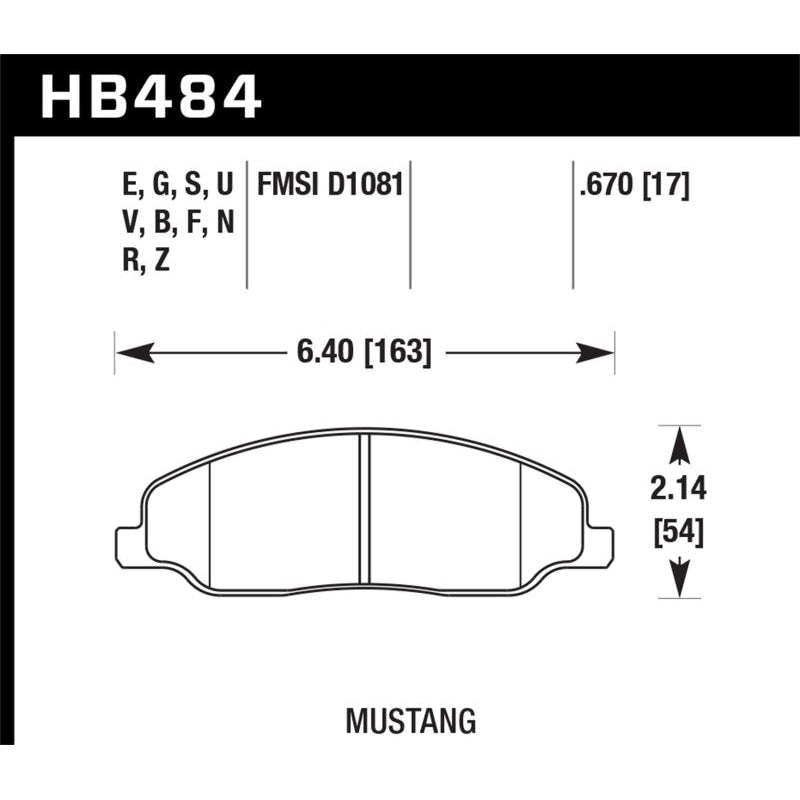 Hawk 05-10 Ford Mustang GT & V6 / 07-08 Shelby GT HP+ Street Front Brake Pads - T1 Motorsports