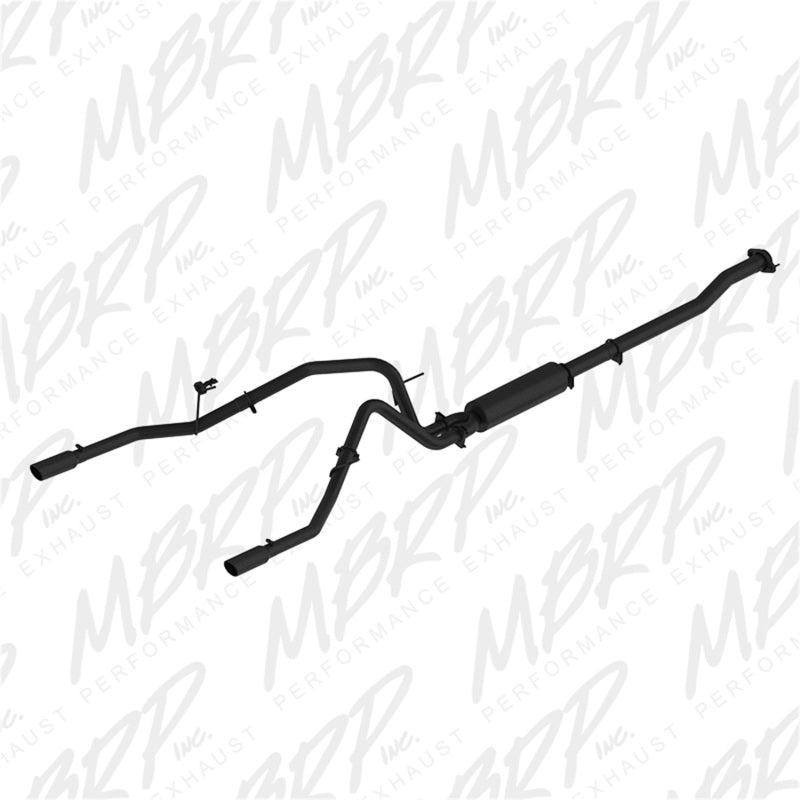 MBRP 11-14 Ford F-150 V6 Ecoboost Black Coated 2.5in Cat-Back Dual Rear Exit Exhaust System - T1 Motorsports
