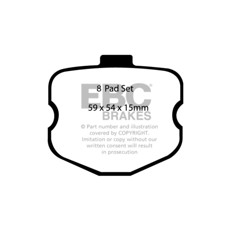EBC Redstuff Brake Pads -  10-13 Chevrolet Corvette (C6) 6.2 Grand Sport - Rear Brake Pads