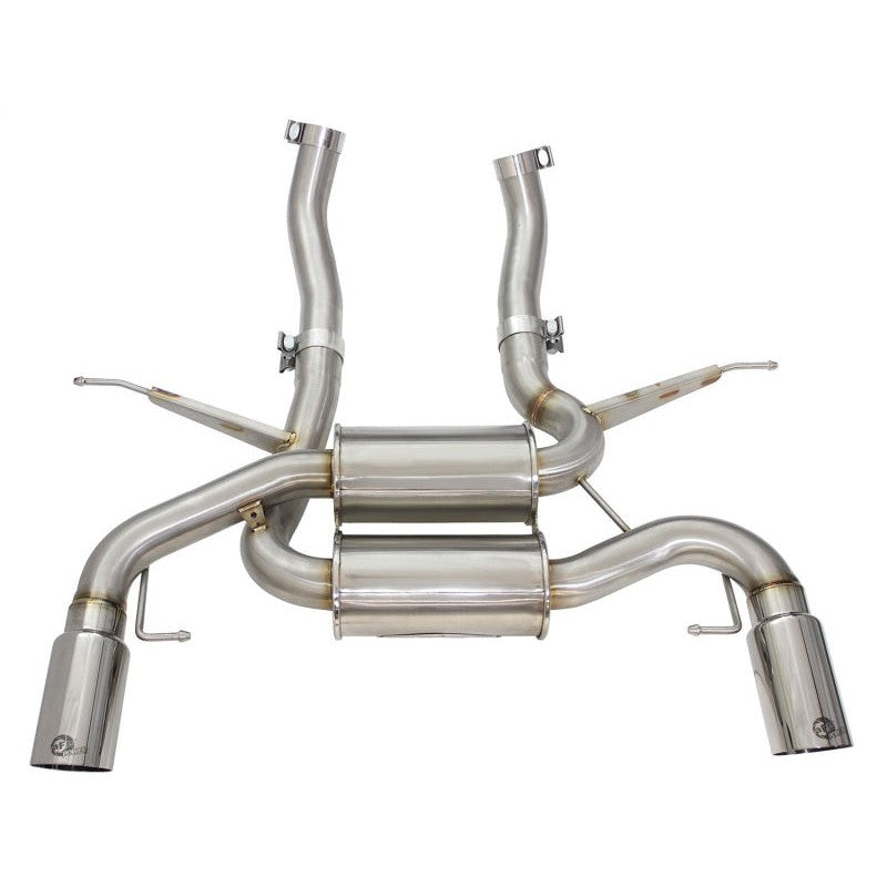 aFe MACHForce XP 2.5in Axle Back Stainless Exhaust w/ Polished Tips 07-13 BMW 335i 3.0L L6 (E90/92)
