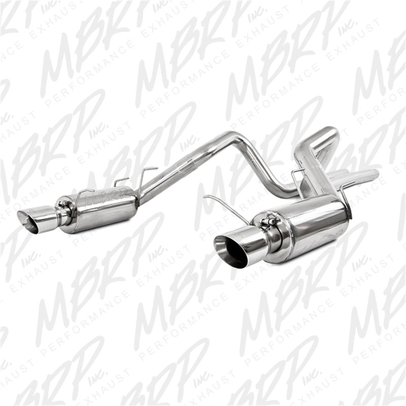 MBRP 11-14 Ford Mustang GT 5.0L Dual Split Rear Street Version T409 3in Cat Back Exhaust System - T1 Motorsports