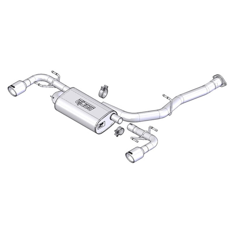 Borla 03-09 Mazda RX-8 1.3L Single Round Rolled Angle-Cut Cat-Back Exhaust - T1 Motorsports
