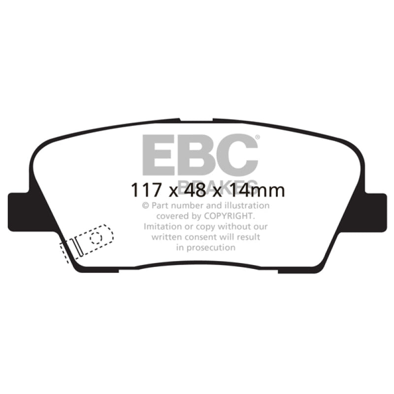 EBC Redstuff Brake Pads -  11+ Hyundai Equus 4.6 - Rear Brake Pads