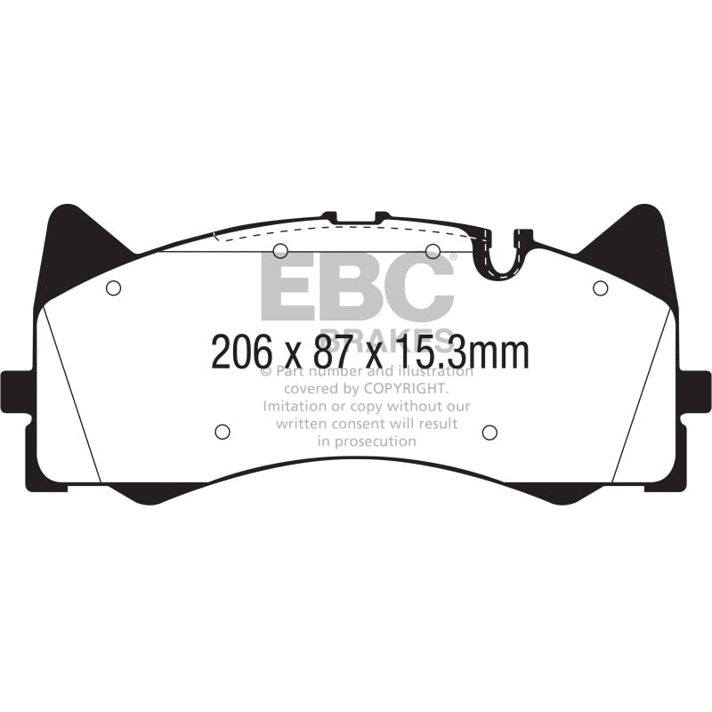 EBC Redstuff Brake Pads -  2015+ Mercedes-Benz C63 AMG (W205) 4.0L Twin Turbo - Front Brake Pads