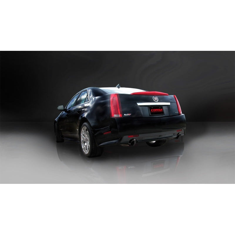 Corsa 09-13 Cadillac CTS Sedan V 6.2L V8 Black Sport Axle-Back Exhaust - T1 Motorsports