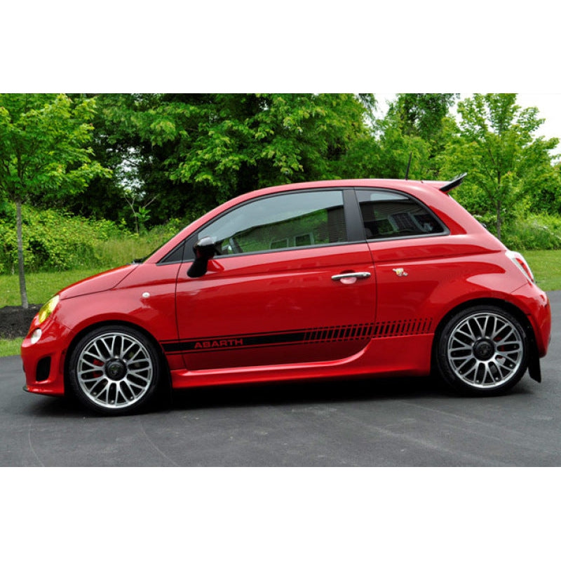 Rally Armor 2012-18 Fiat 500 (Pop/Sport/Lounge/Abarth) Red Mud Flap w/ White Logo - T1 Motorsports