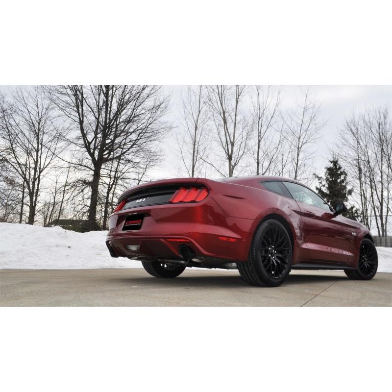 Corsa 3in Xtreme Cat-Back Exhaust Dual Rear Exit w/ Black Tips - 2015-2017 Ford Mustang GT Coupe 5.0L