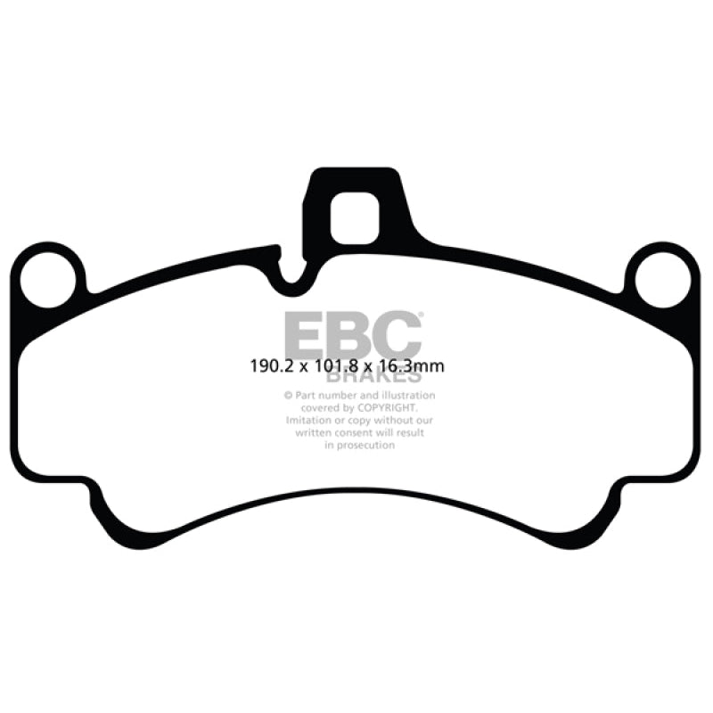 EBC Redstuff Brake Pads -  01-03 Porsche 911 (996) (Cast Iron Rotor only) 3.6 Twin Turbo GT2 - Front Brake Pads