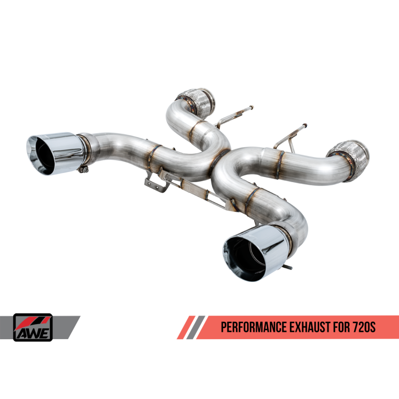 AWE Tuning McLaren 720S Performance Exhaust - Chrome Silver Tips