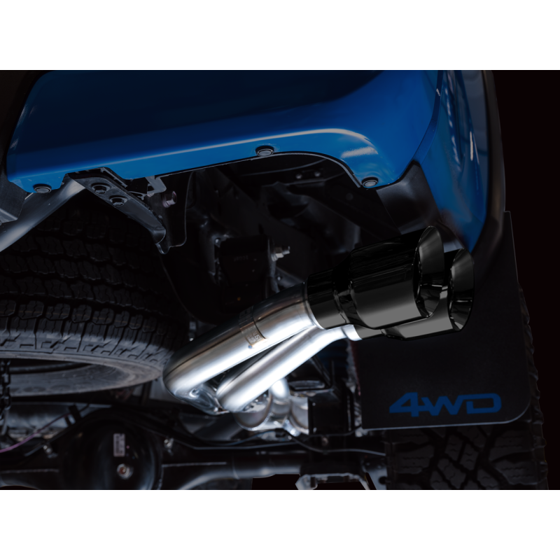 AWE 16-22 Toyota Tacoma 0FG Catback Exhaust w/ BashGuard - Dual Diamond Black Tips