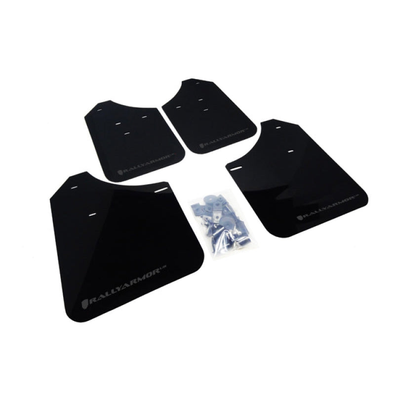 Rally Armor 02-07 Subaru WRX/STI/RS/2.5i (Wagons Req. Mod.) Black UR Mud Flap w/ Grey Logo - T1 Motorsports