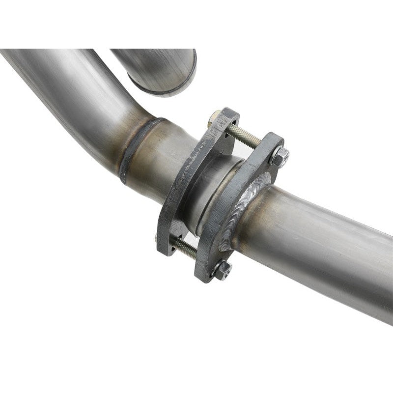 aFe POWER Twisted Steel Y-Pipe w/ Loop Relocation Pipe 12-18 Jeep Wrangler (JK) V6 3.6L - T1 Motorsports