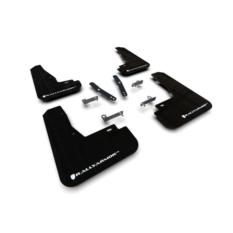 Rally Armor 22-23 Kia EV6 Black UR Mud Flap White Logo