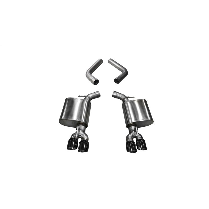 Corsa 15-19 Dodge Challenger 6.4L/17-19 Challenger 5.7L Black Sport Axle-Back Exhaust w/3.5in Tips - T1 Motorsports