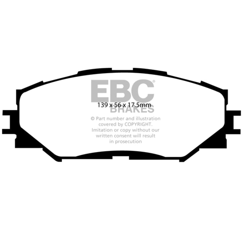 EBC Redstuff Brake Pads -  10-12 Lexus HS250h 2.4 Hybrid - Front Brake Pads - T1 Motorsports