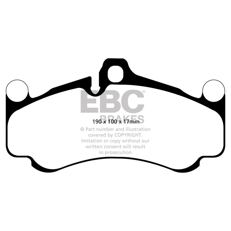 EBC Redstuff Brake Pads -  10-12 Porsche 911 (997) (Cast Iron Rotor only) 3.8 GT3 - Front Brake Pads