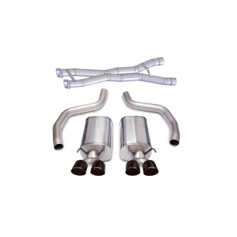 Corsa 06-13 Chevrolet Corvette C6 Z06 7.0L V8 Black Sport Cat-Back Exhaust