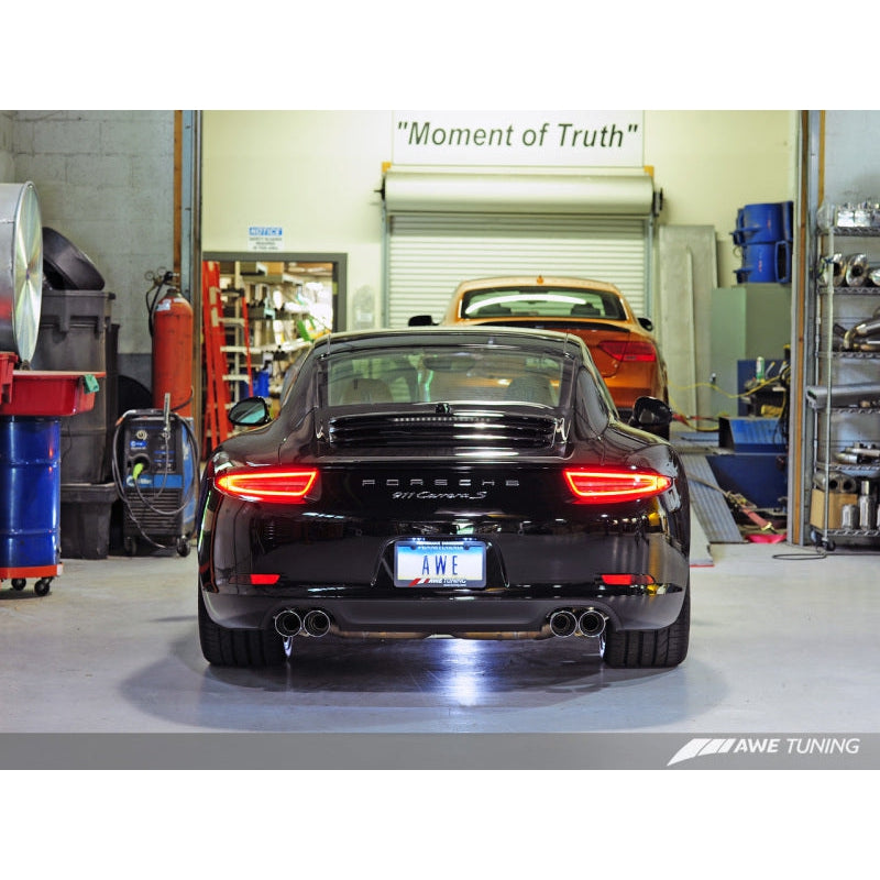 AWE Tuning Porsche 991 SwitchPath Exhaust for Non-PSE Cars Chrome Silver Tips - T1 Motorsports