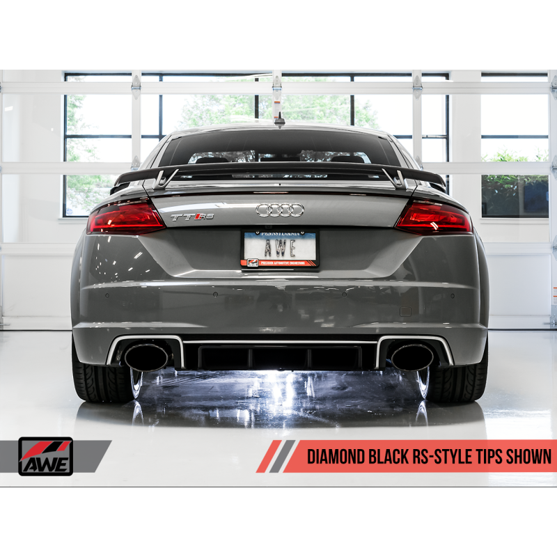 AWE Tuning 18-19 Audi TT RS 2.5L Turbo Coupe 8S/MK3 SwitchPath Exhaust w/Diamond Black RS-Style Tips - T1 Motorsports