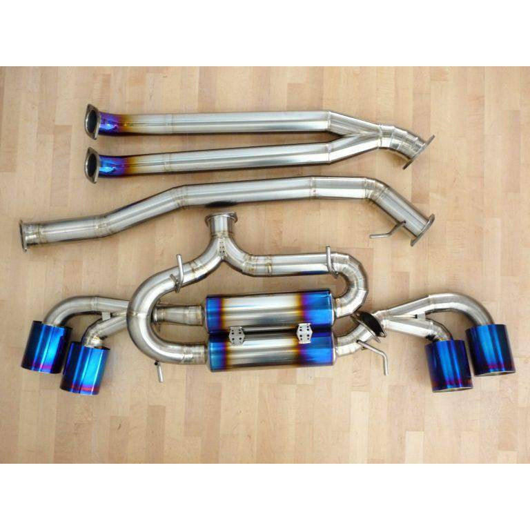 Amuse R1 Titan Extra 90mm Catback Exhaust with Gold Ring for Nissan GT-R (R35) - T1 Motorsports