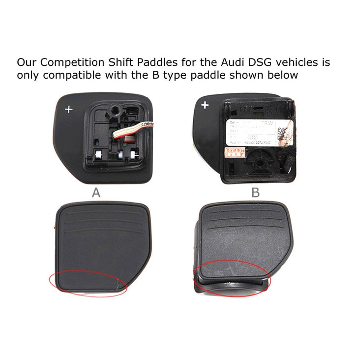 AutoTecknic Glazing Black Competition Shift Paddles - Audi DSG Vehicles - T1 Motorsports
