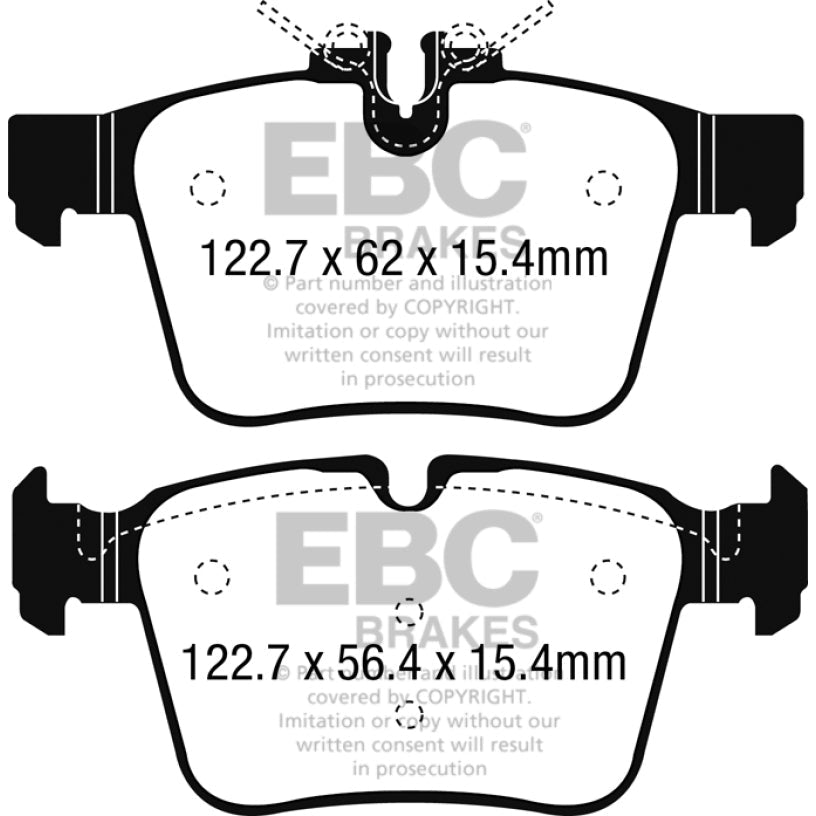 EBC Redstuff Brake Pads -  15+ Mercedes-Benz C300 (W205) 2.0 Turbo 4-matic - Rear Brake Pads