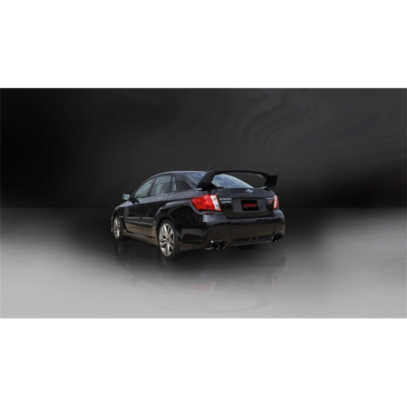 Corsa Sport Cat-Back Exhaust w/Black Tips - 2011-2014 Subaru Impreza Sedan STI 2.5L