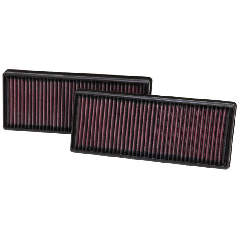 K&N Replacement Air Filter 12.563in O/S Length x 5.25in O/S Width x 1.625in H (Inc 2 Filters)