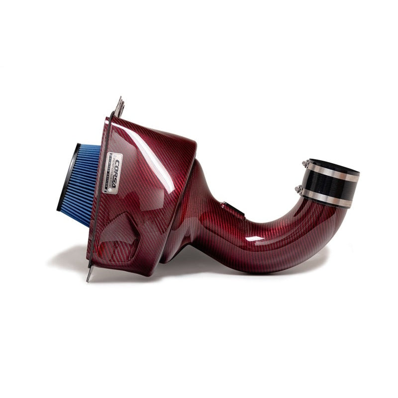 Corsa Red Carbon Fiber Oiled Air Filter Air Intake - 2014-2019 Chevrolet Corvette C7, Z51, GrandSport