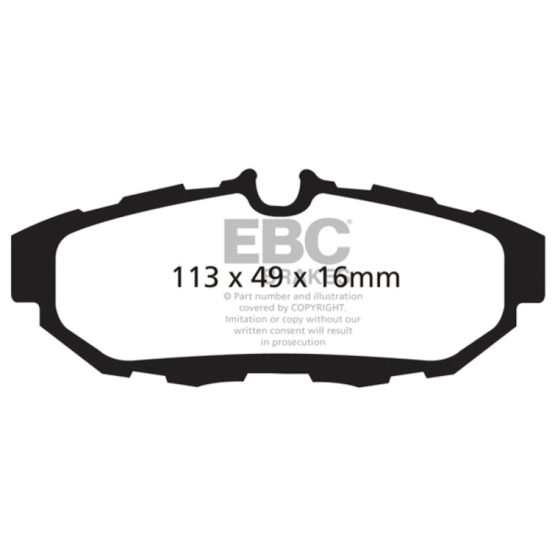 EBC Redstuff Brake Pads -  10-14 Ford Mustang 3.7 - Rear Brake Pads