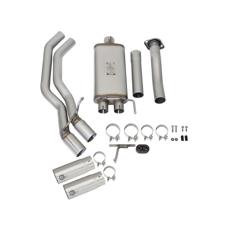 aFe Rebel Exhausts 3in SS Cat-Back 15-16 Ford F-150 EcoBoost V6 2.7/3.5L V8 5.0L w/ Polished Tips