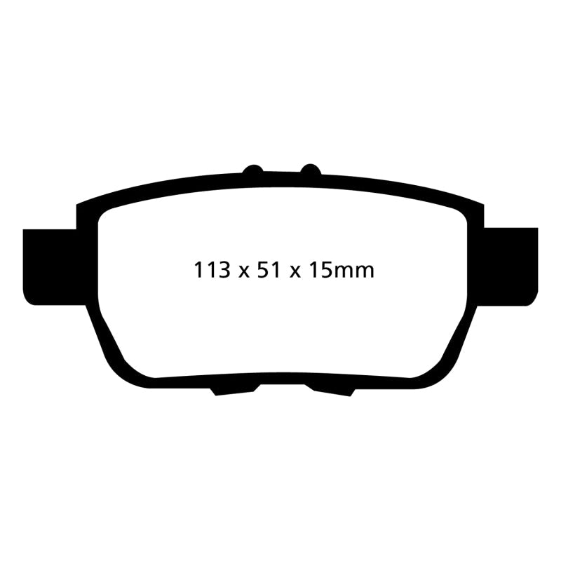 EBC Redstuff Brake Pads -  09-14 Acura TL 3.5 - Rear Brake Pads