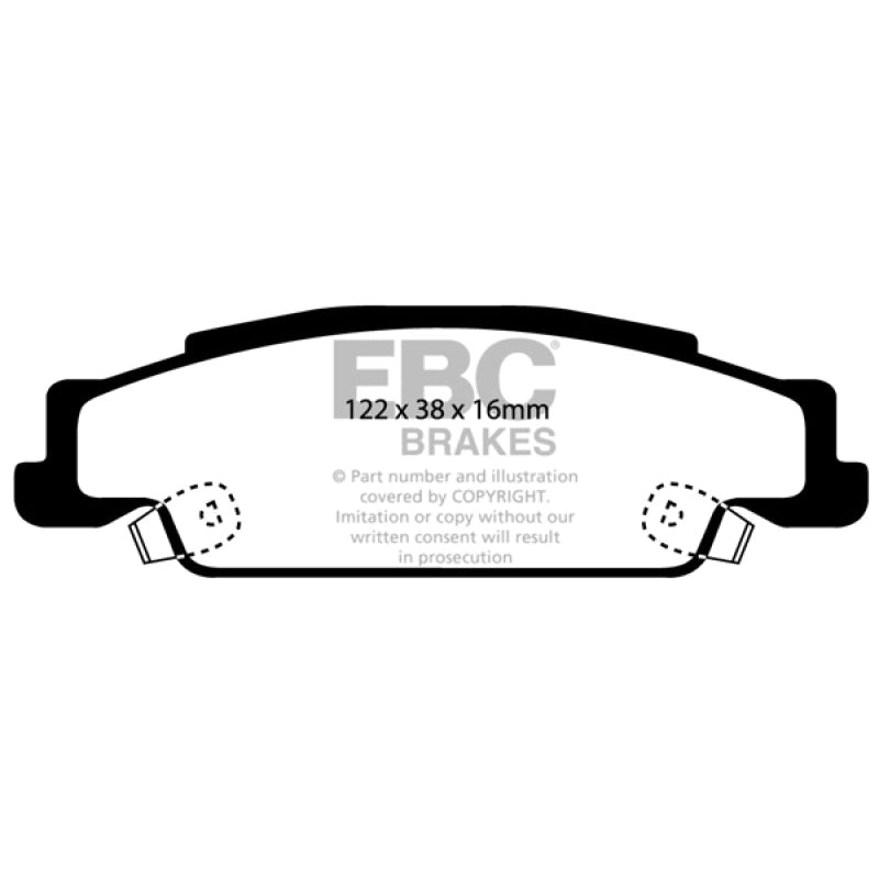 EBC Redstuff Brake Pads -  02-05 Cadillac CTS 2.6 - Rear Brake Pads