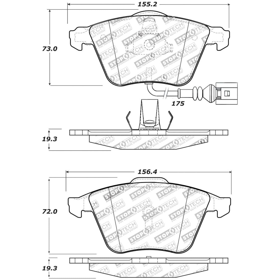 StopTech Performance 08-13 Audi TT Quattro / 12 VW Golf R Front Brake Pads