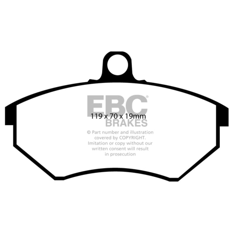 EBC Redstuff Brake Pads -  89-93 Volkswagen Corrado 1.8 Supercharged - Front Brake Pads