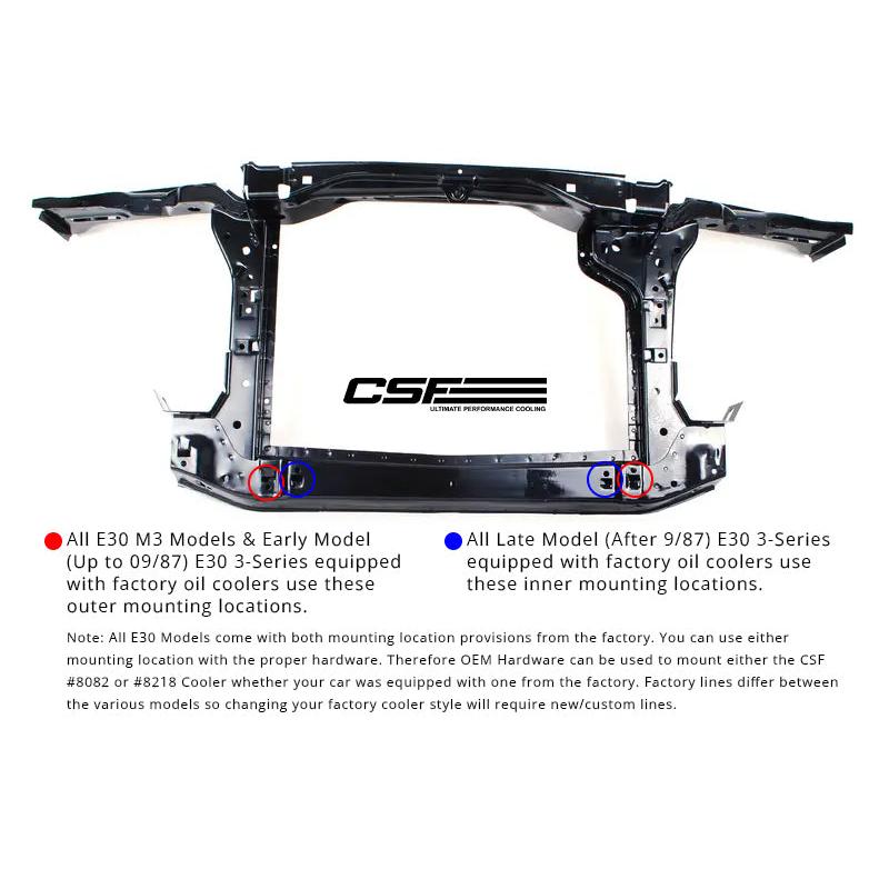 CSF 82-94 BMW 3 Series (E30) High Performance Oil Cooler w/-10AN Male & OEM Fittings