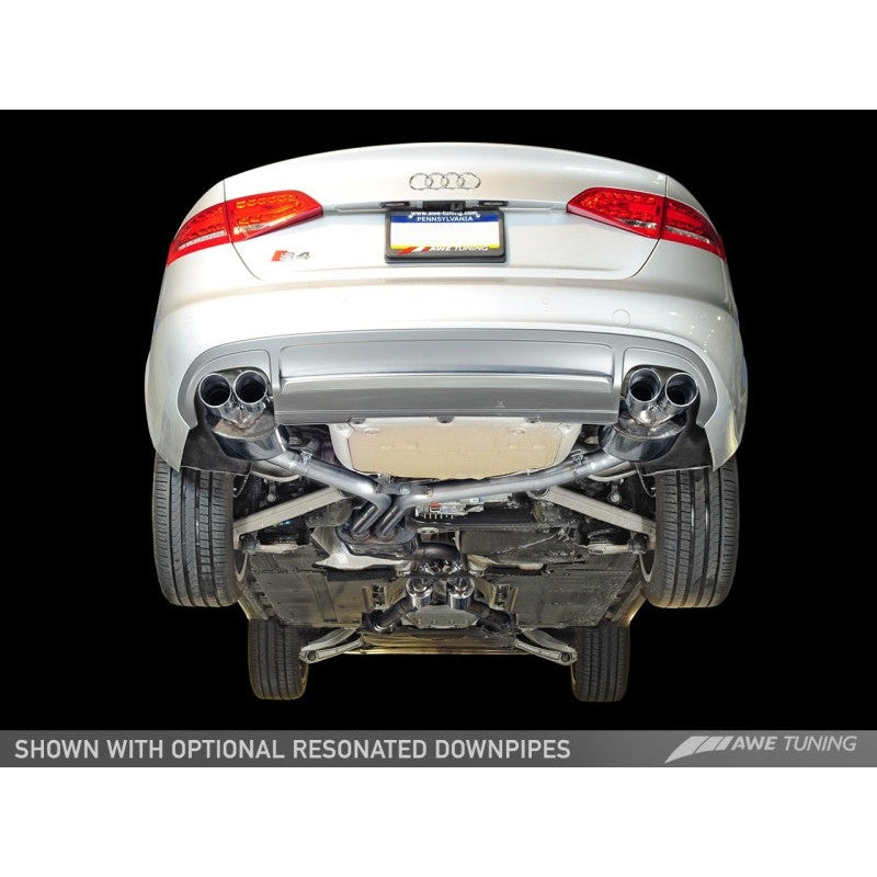 AWE Tuning Audi B8.5 S4 3.0T Touring Edition Exhaust System - Diamond Black Tips (102mm)
