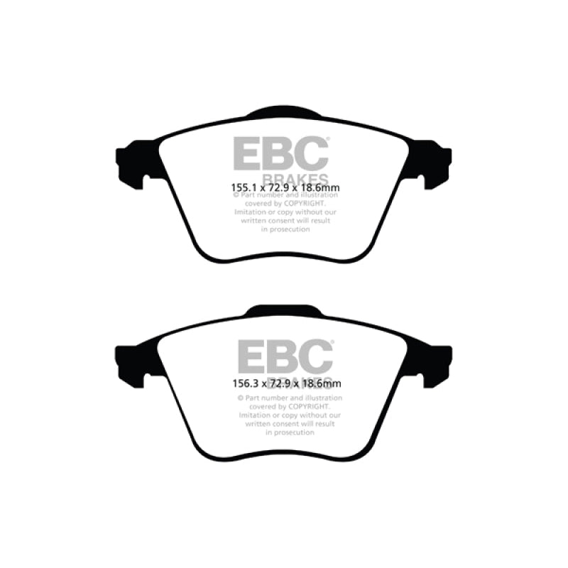 EBC Redstuff Brake Pads -  07-13 Mazda 3 2.3 Turbo - Front Brake Pads