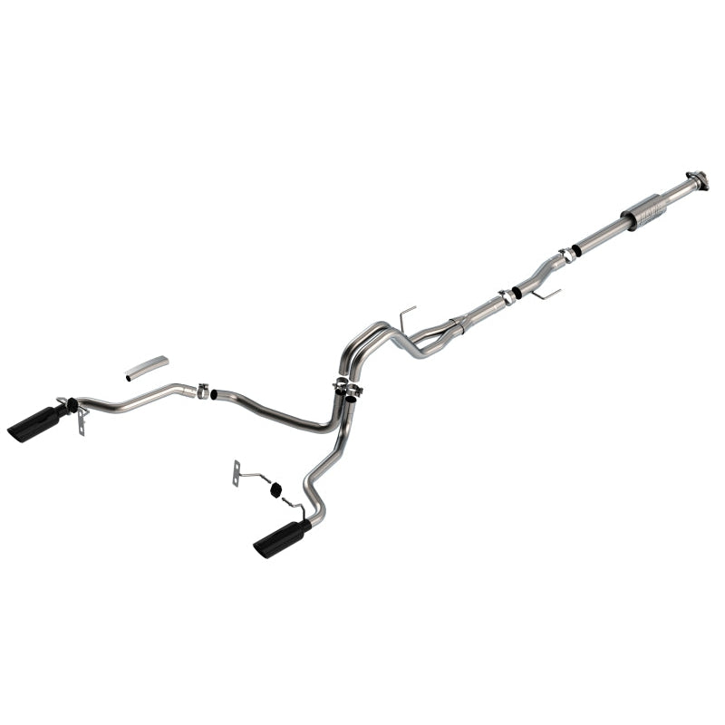 Borla F-150 2021 2.7L/3.5L 4dr CC SB EC STB Lari/King R/Plinum/LTD 3/2.25 SRE CB AK BLK CHR Tips - T1 Motorsports