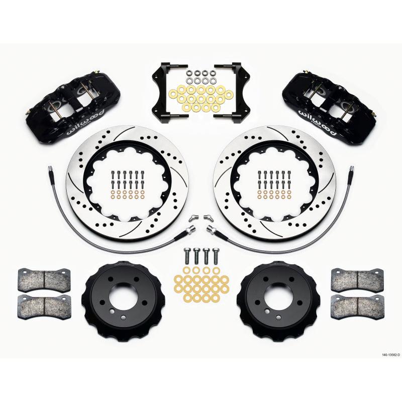 Wilwood AERO6 Front Hat Kit 14.00 Drilled 2007-2011 BMW E90 Series w/Lines - T1 Motorsports