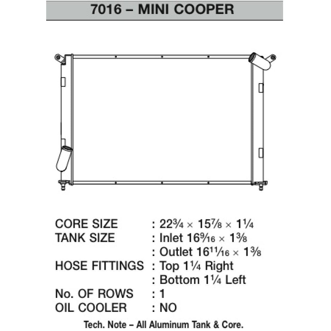 CSF 02-06 Mini Cooper S R53 Manual Radiator - T1 Motorsports