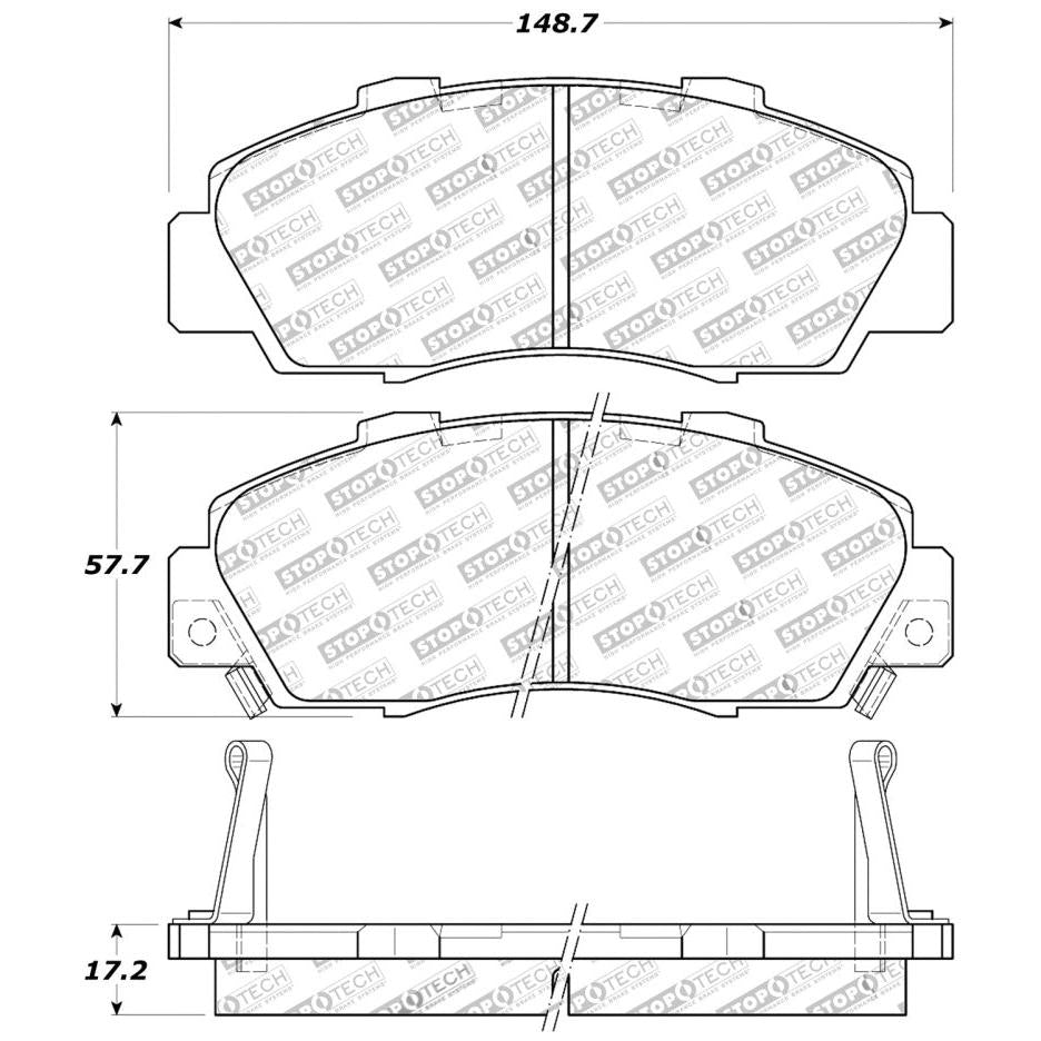 StopTech Performance 97-99 Acura CL/ 97-01 Integra Type R/91-95 Legend/91-05 NSX Front Brake Pads