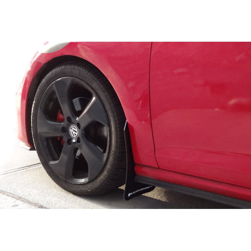 Rally Armor 15-21 VW Golf/GTI/TSI Black UR Mud Flap w/ Red Logo - T1 Motorsports